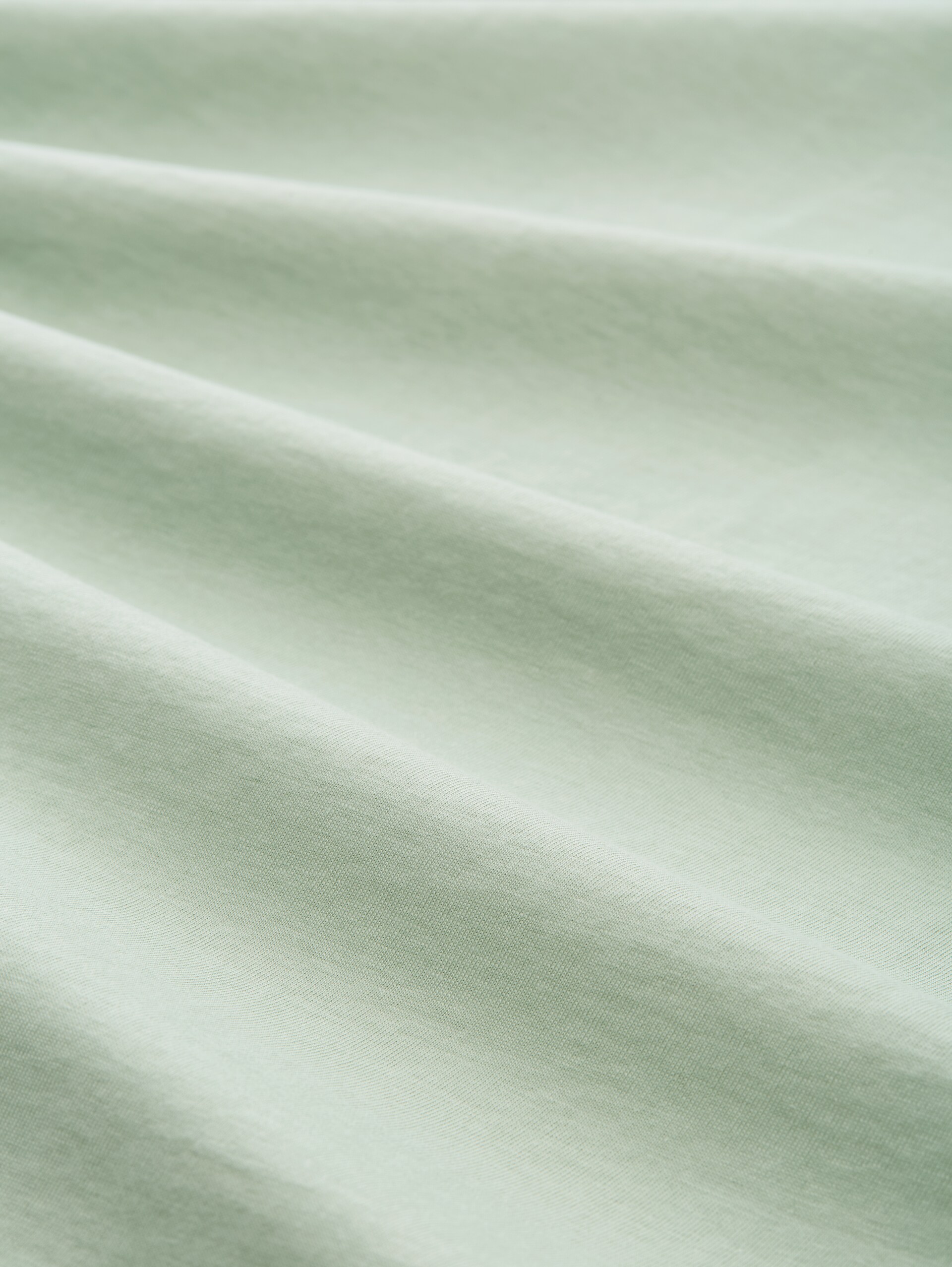 Basic T-Shirt mit Logo-Print - ice mint green - Material-Ansicht