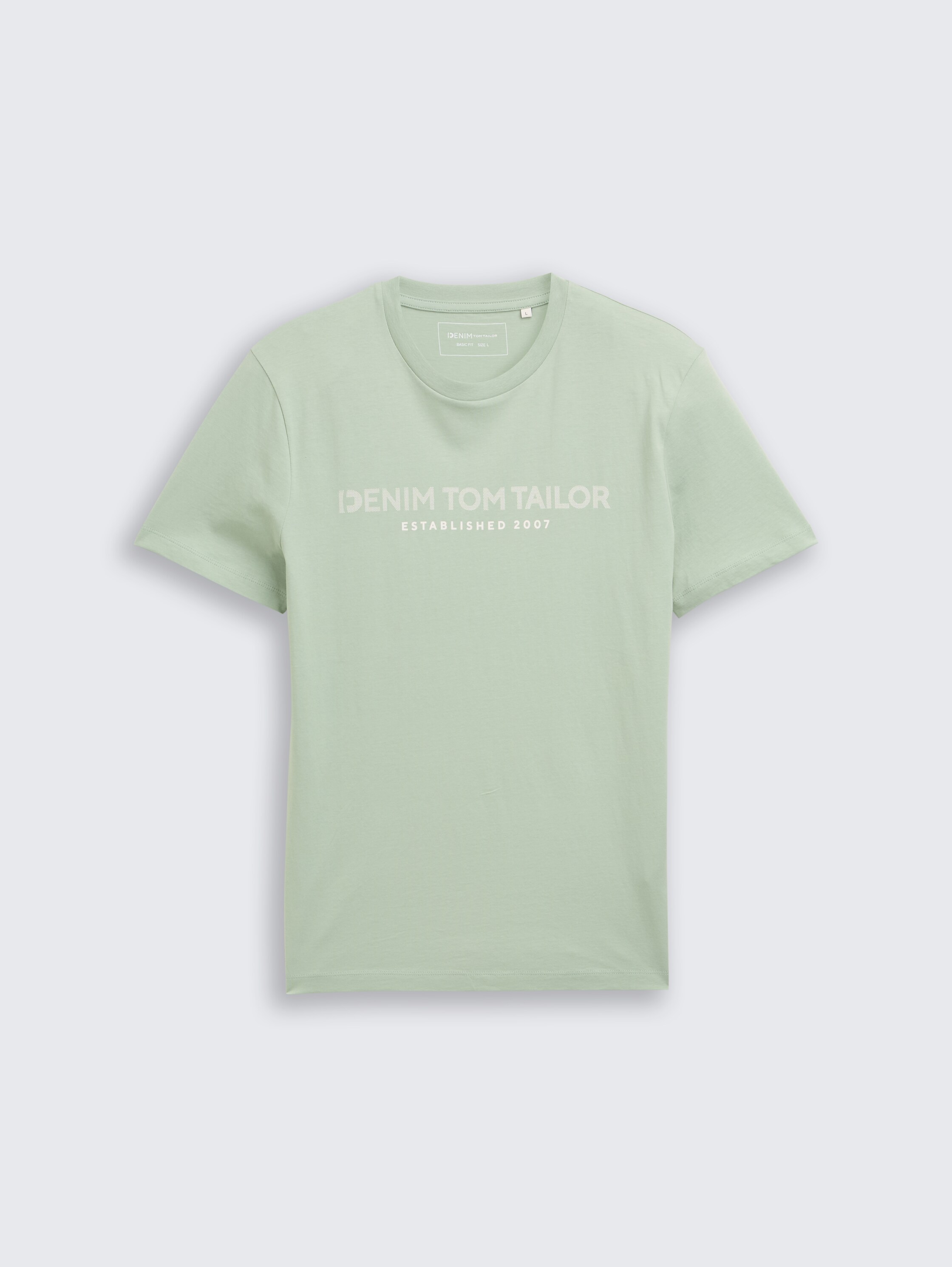 Basic T-Shirt mit Logo-Print - ice_mint_green - 