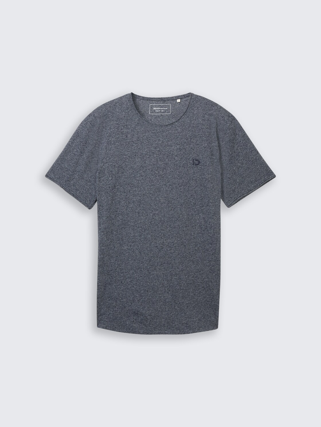 T-Shirt in Melange Optik - sky captain blue - Vorder-Produkt-Ansicht