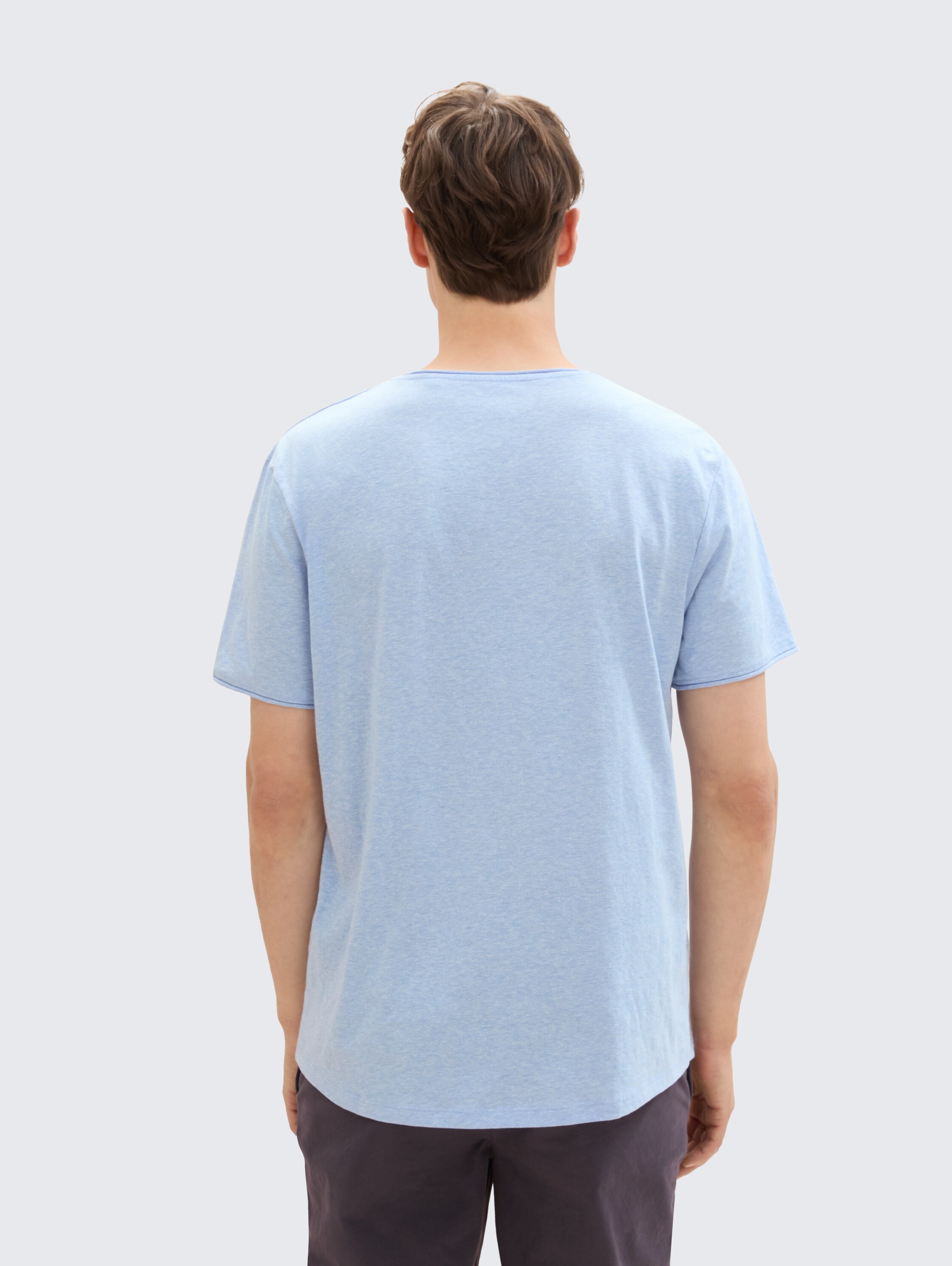 T-shirt in gemêleerde look - brunnera_blue - 