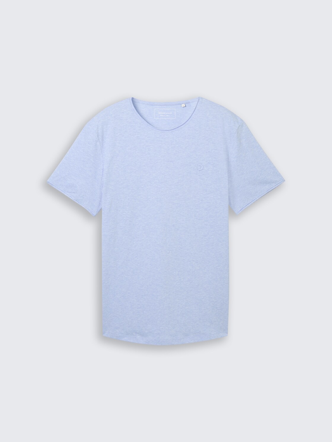 T-Shirt in Melange Optik - Brunnera Blue - Vorder-Produkt-Ansicht