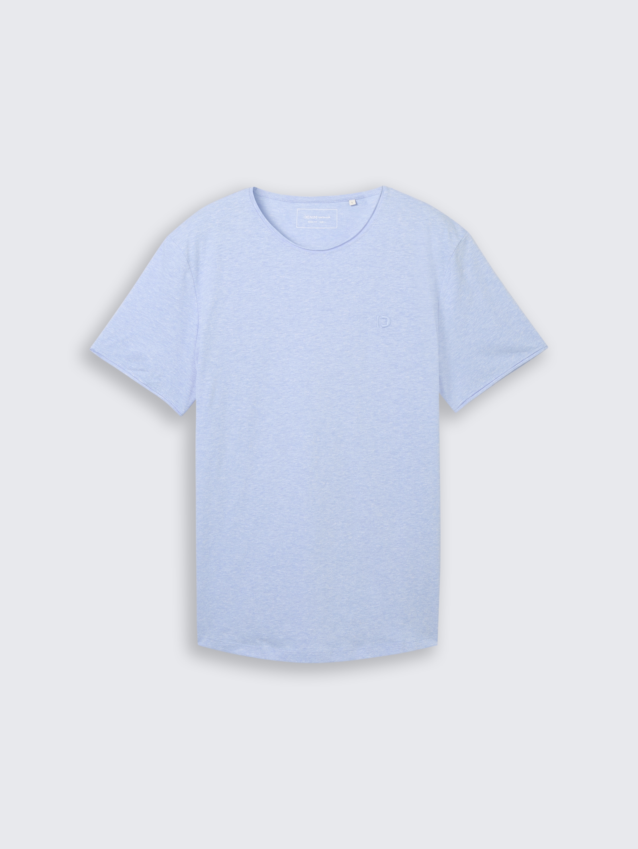 T-shirt in gemêleerde look - brunnera_blue - 