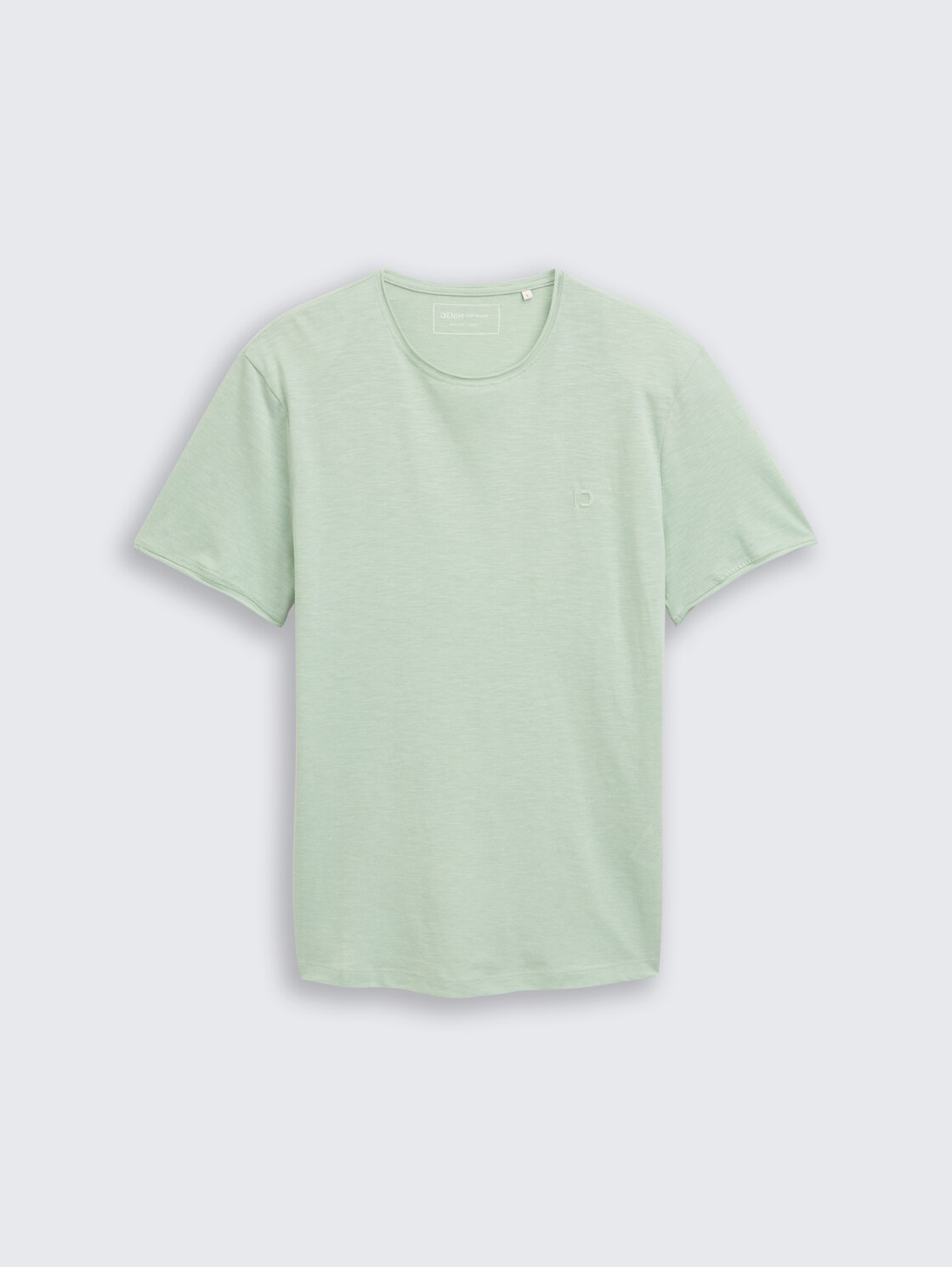 T-Shirt in Melange Optik - Fresh Mint Green - Vorder-Produkt-Ansicht