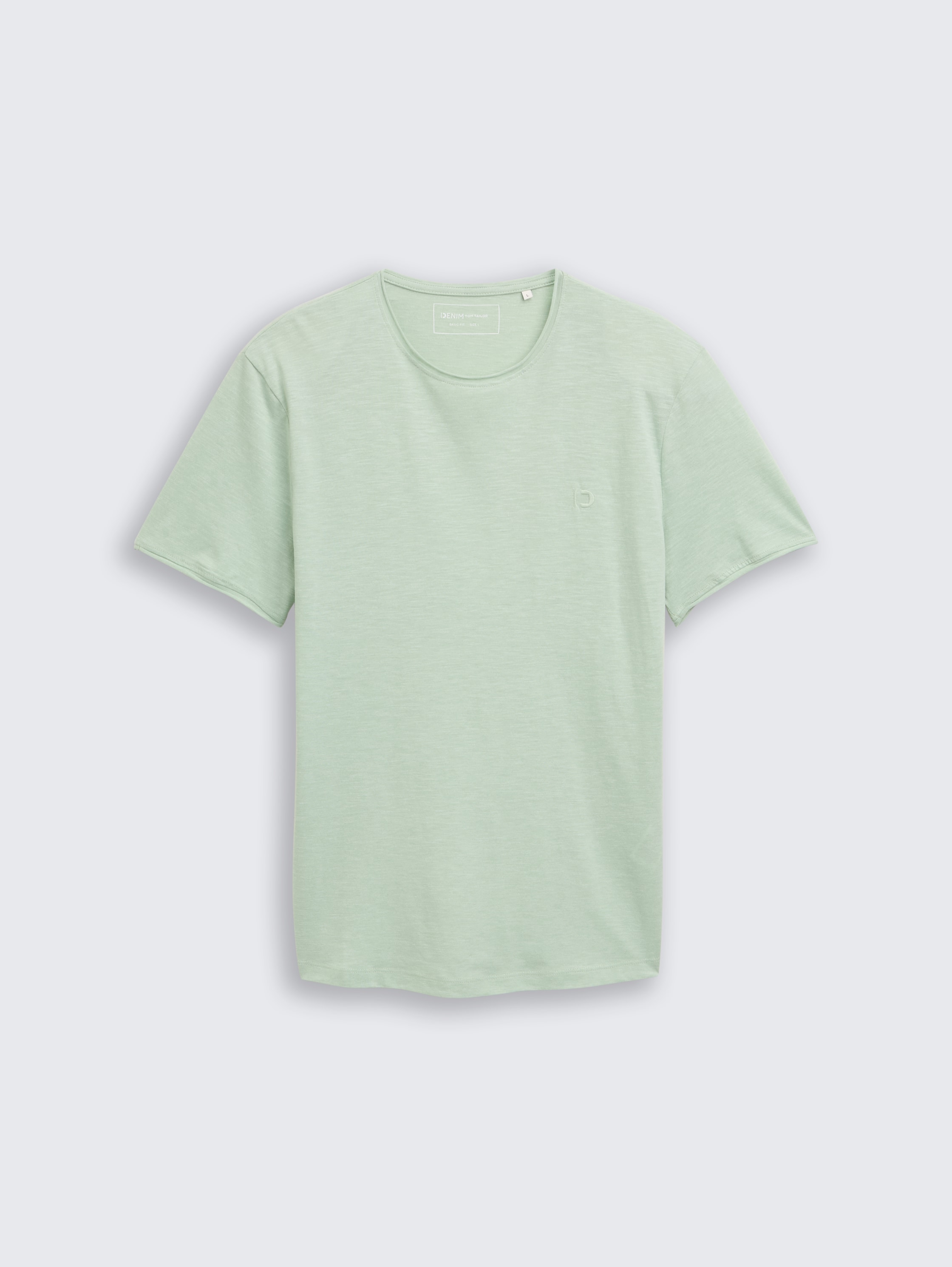 T-Shirt in Melange Optik - fresh_mint_green -
