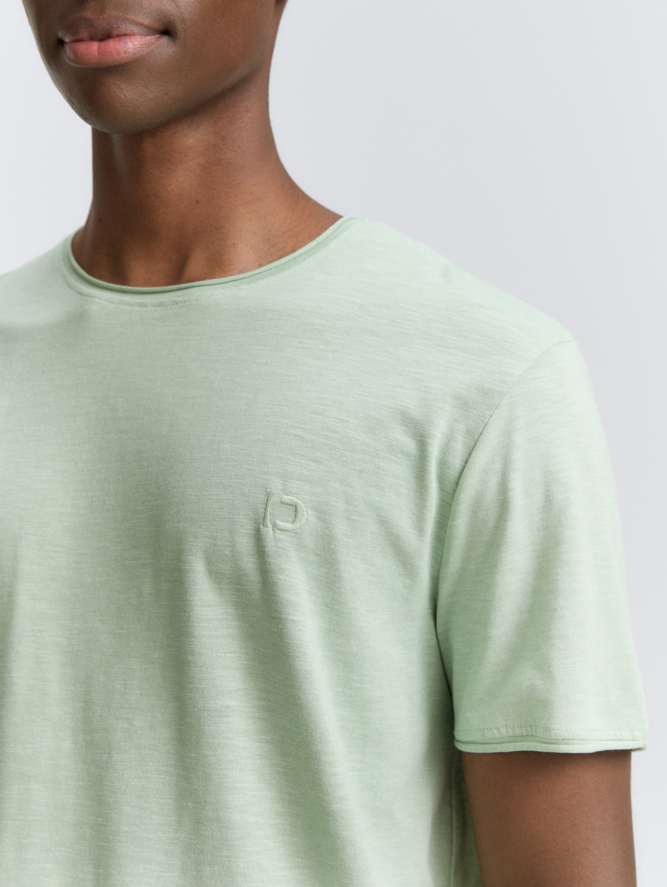 T-Shirt in Melange Optik - fresh_mint_green -