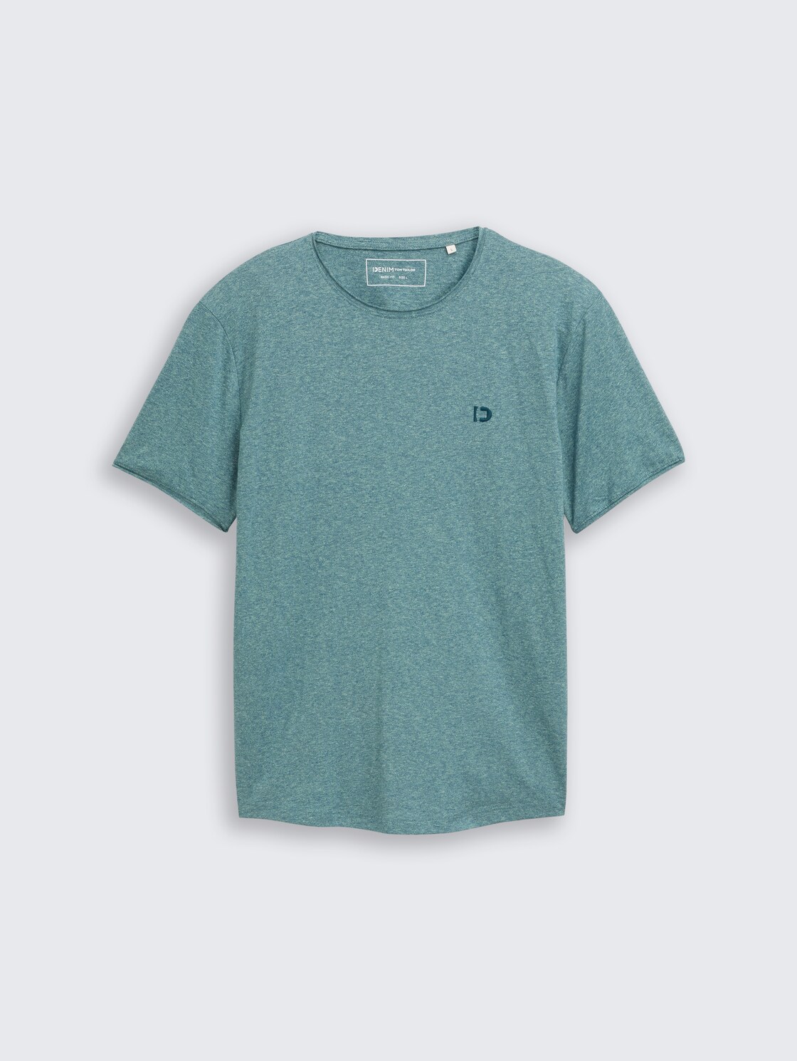 T-Shirt in Melange Optik - deep pond green mix melange - Vorder-Produkt-Ansicht