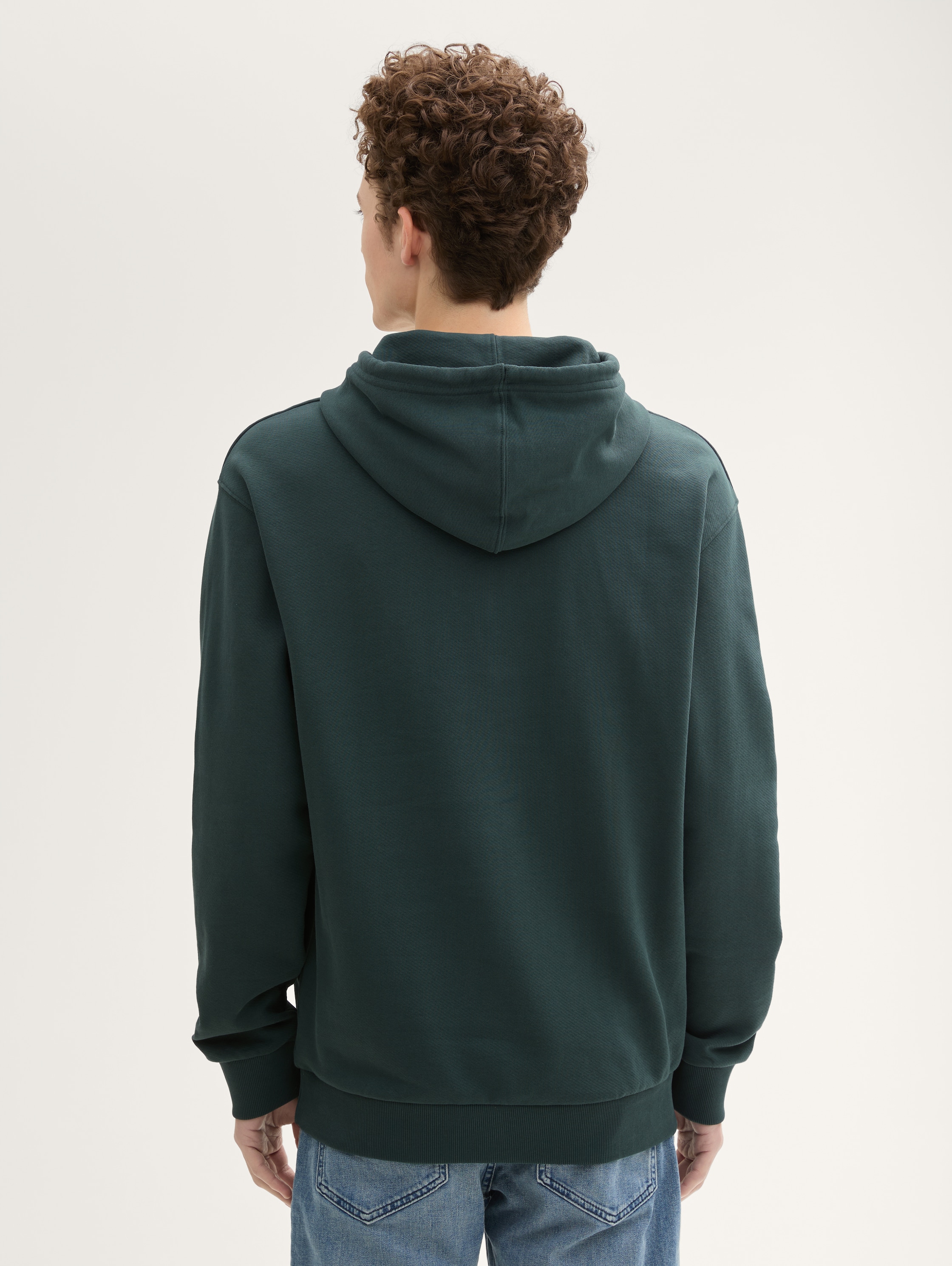 Hoodie Sweatshirt mit tonaler Logo-Stickerei - dark_gable_green -