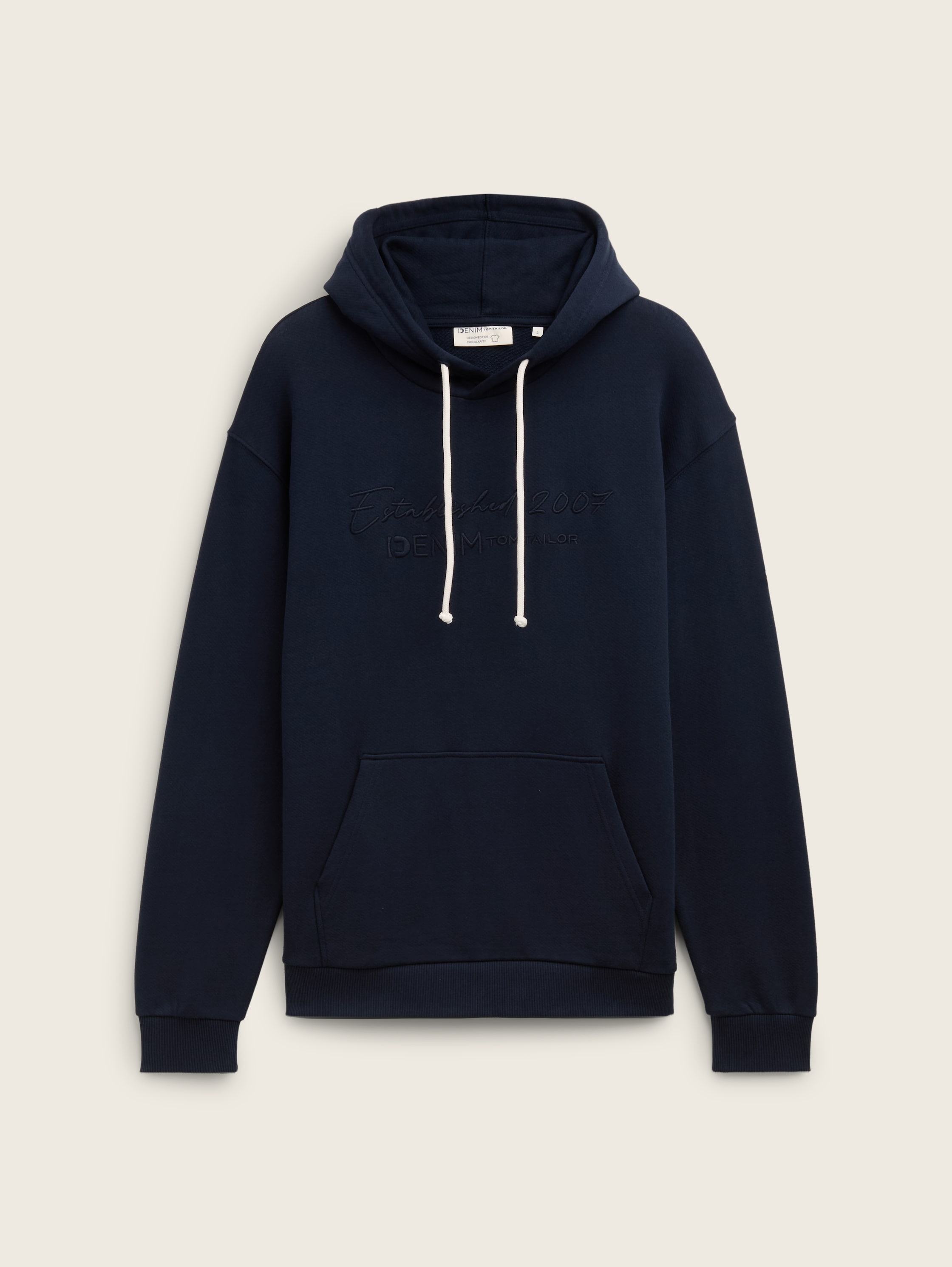 Hoodie Sweatshirt mit tonaler Logo-Stickerei - sky_captain_blue_1 - 