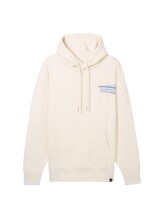 Ausgewählt, Oversize Hoodie Sweatshirt mit Rückenprint von Tom Tailor, weiß