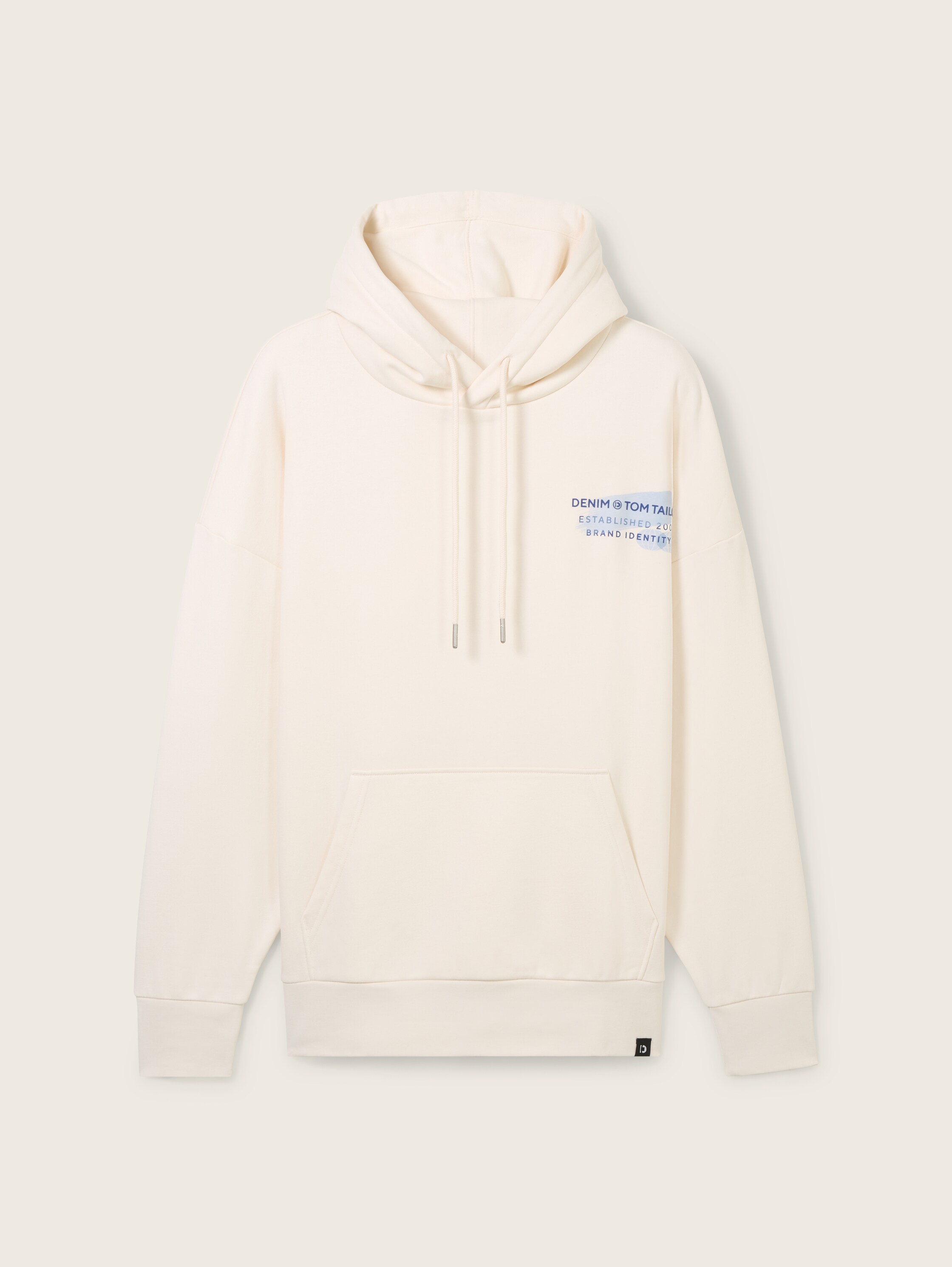 Sweater met oversized capuchon en opdruk op de rug - gardenia_white - 