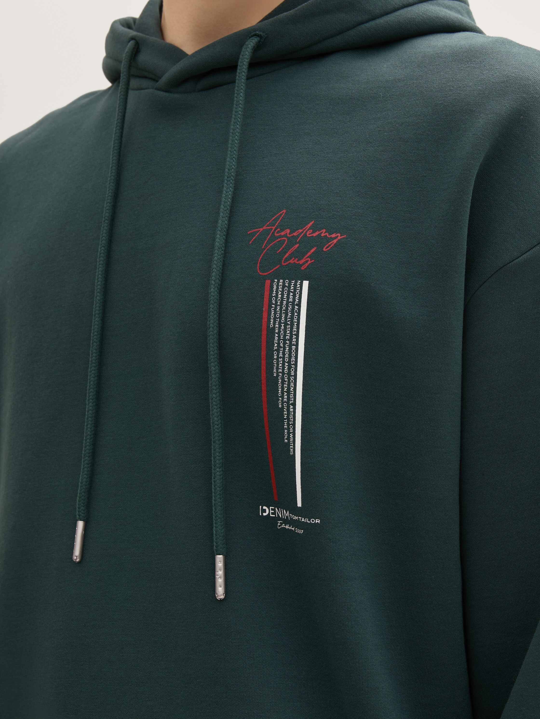 Relaxed Hoodie Sweatshirt mit Rückenprint - dark_gable_green - 