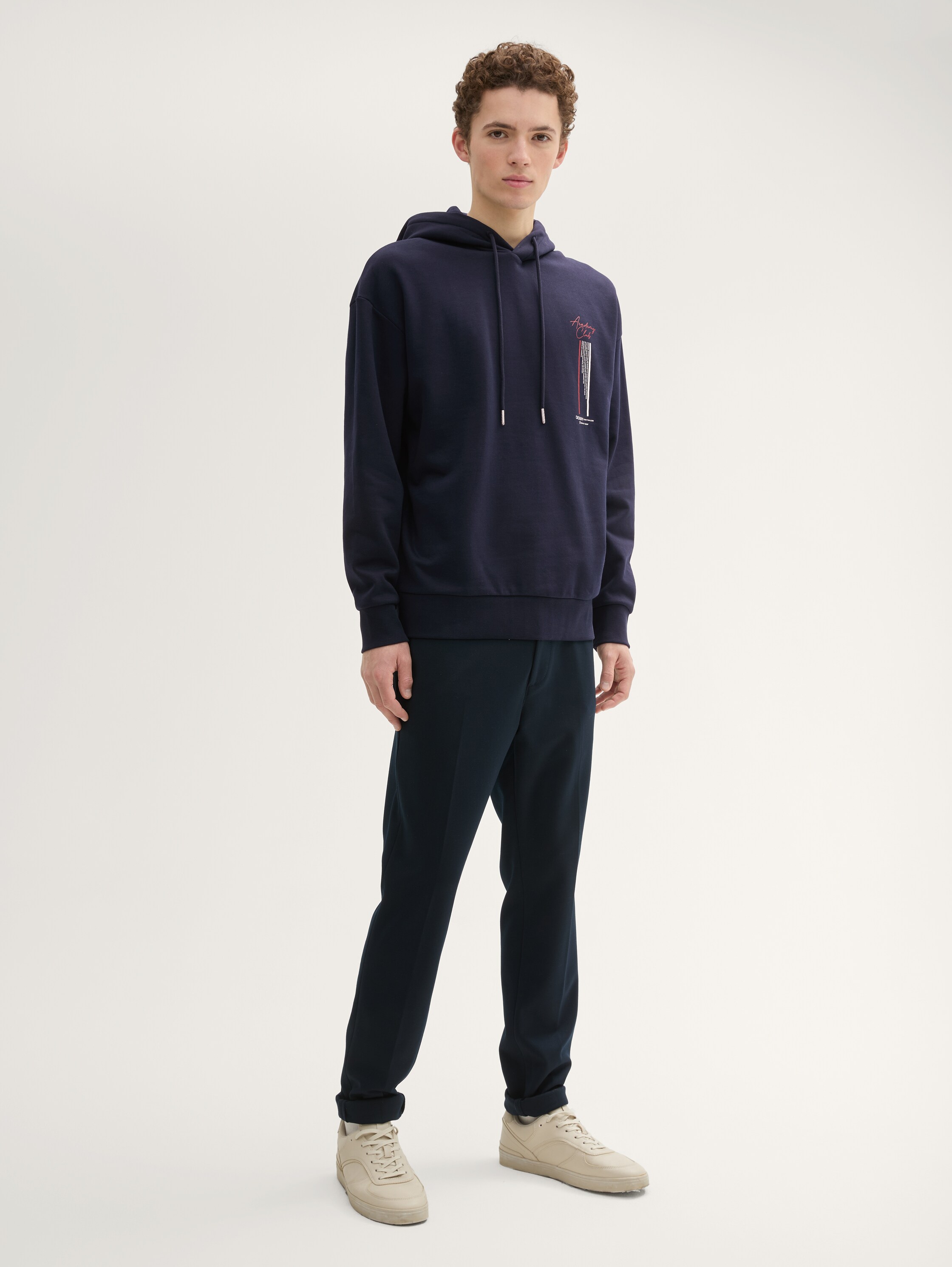 Relaxed Hoodie Sweatshirt mit Rückenprint - sky_captain_blue_1 - 