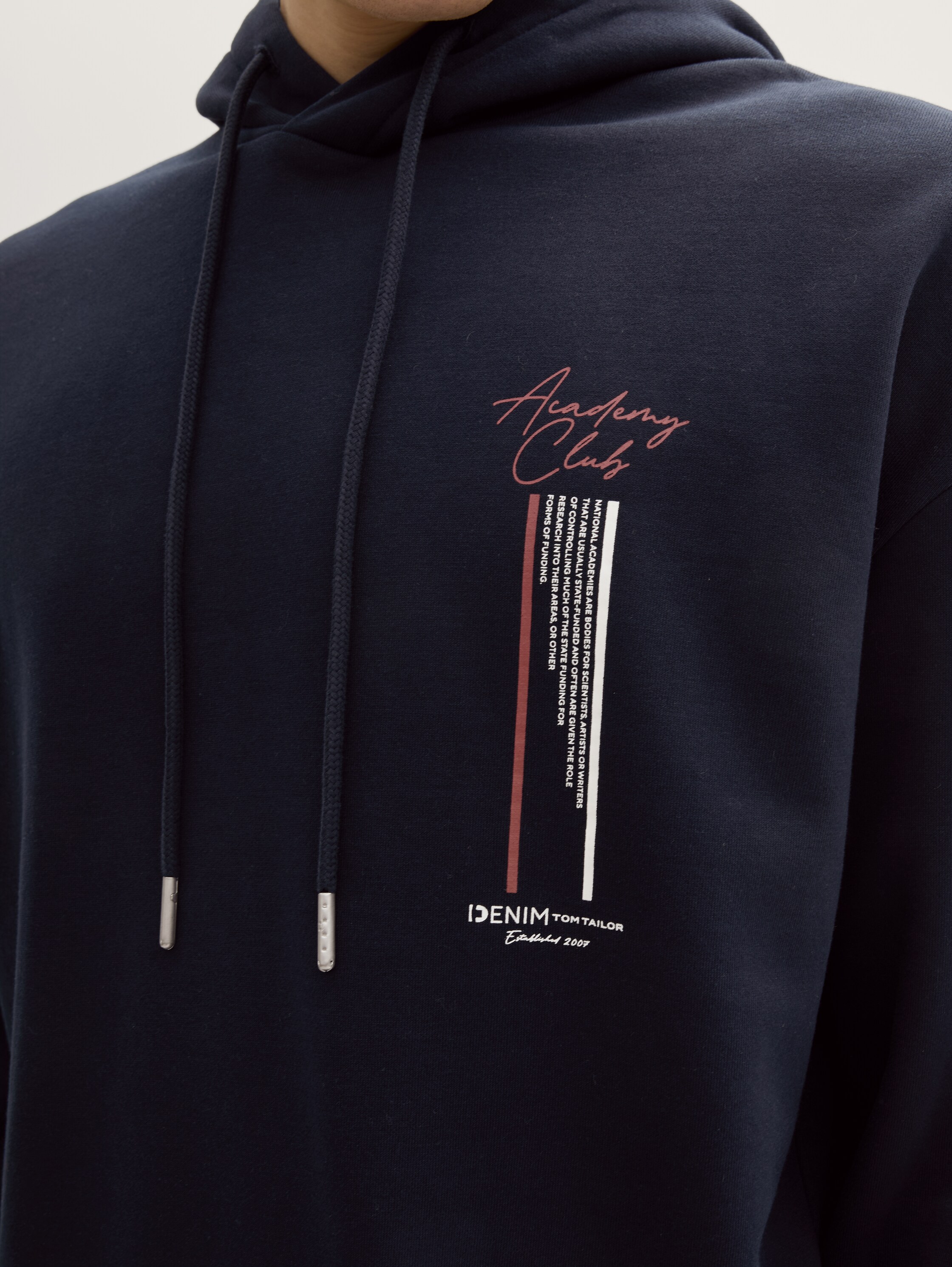 Relaxed Hoodie Sweatshirt mit Rückenprint - sky_captain_blue_1 - 