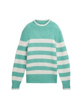 Niet geselecteerd, Gestreepte trui met hoge hals door , groen