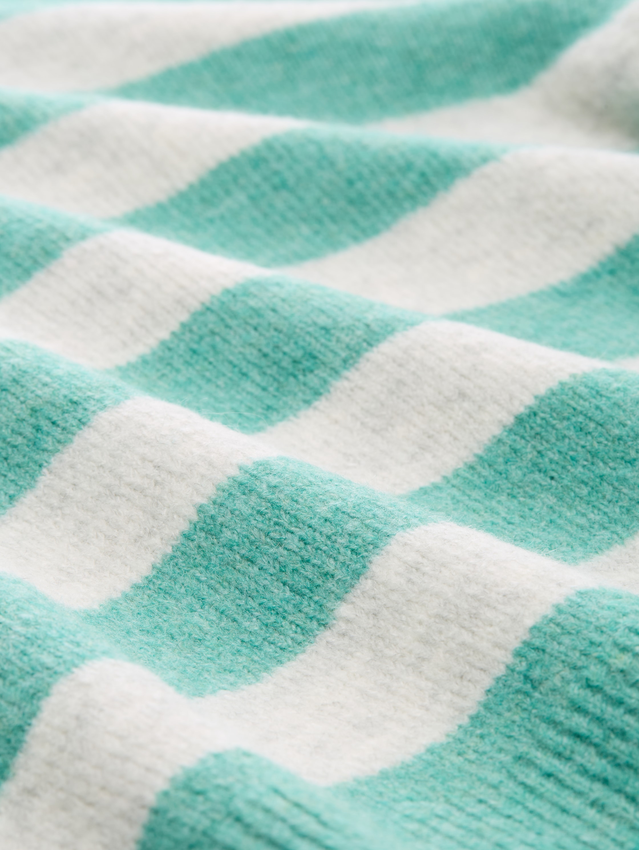 Cosy Strickpullover mit Streifenmuster - green_beige_stripe - 