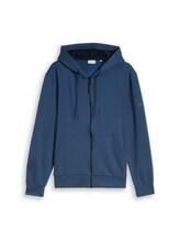 Niet geselecteerd, Basic hoodie-sweatjack door Tom Tailor, blauw