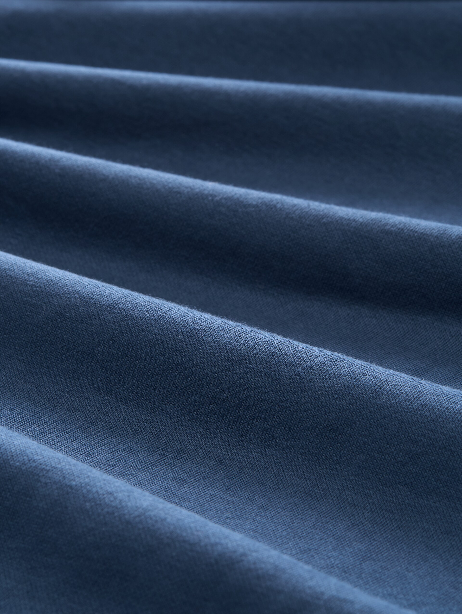Basic hoodie-sweatjack - Dark Duck Blue - Materiaalweergave