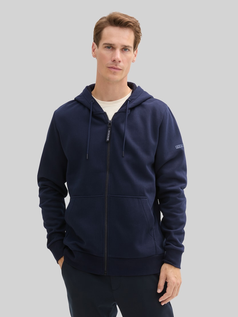 Basic hoodie-sweatjack door Men, sky captain blue