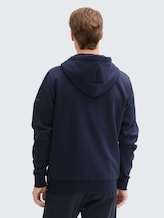 Basic sweatshirt met capuchon - sky captain blue - Neklijn model-achteraanzicht
