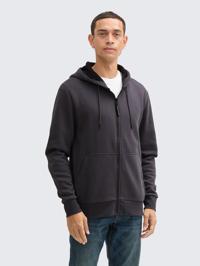 Basic hooded sweatshirt by Men, Tarmac Grey