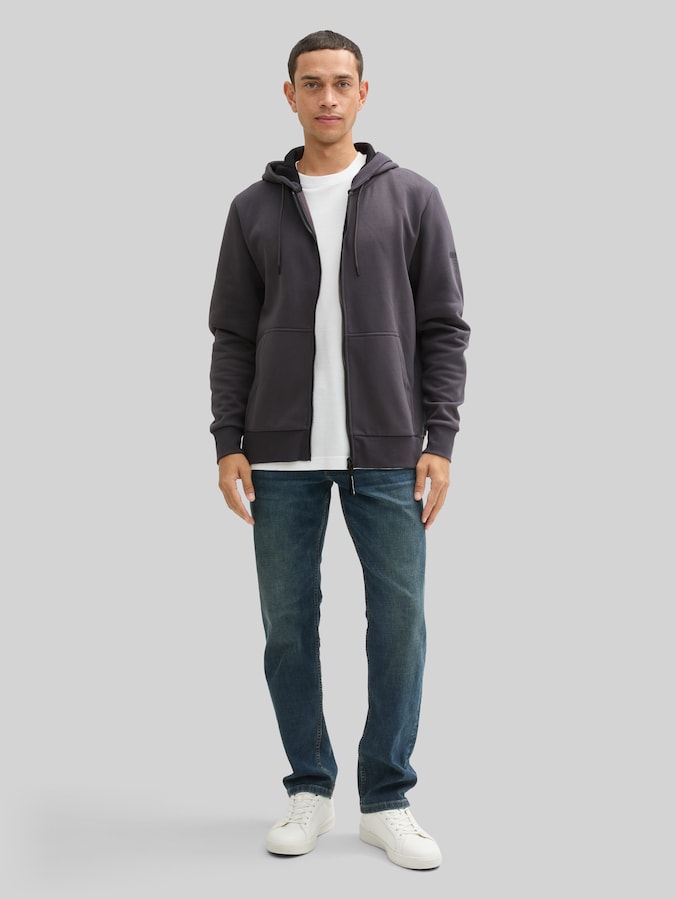 Basic Hoodie Sweatjacke von Men, Tarmac Grey