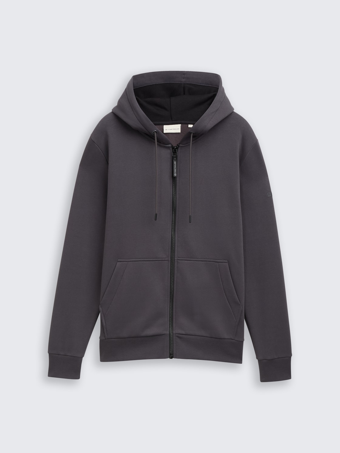 Basic Hoodie Sweatjacke - Tarmac Grey - Vorder-Produkt-Ansicht