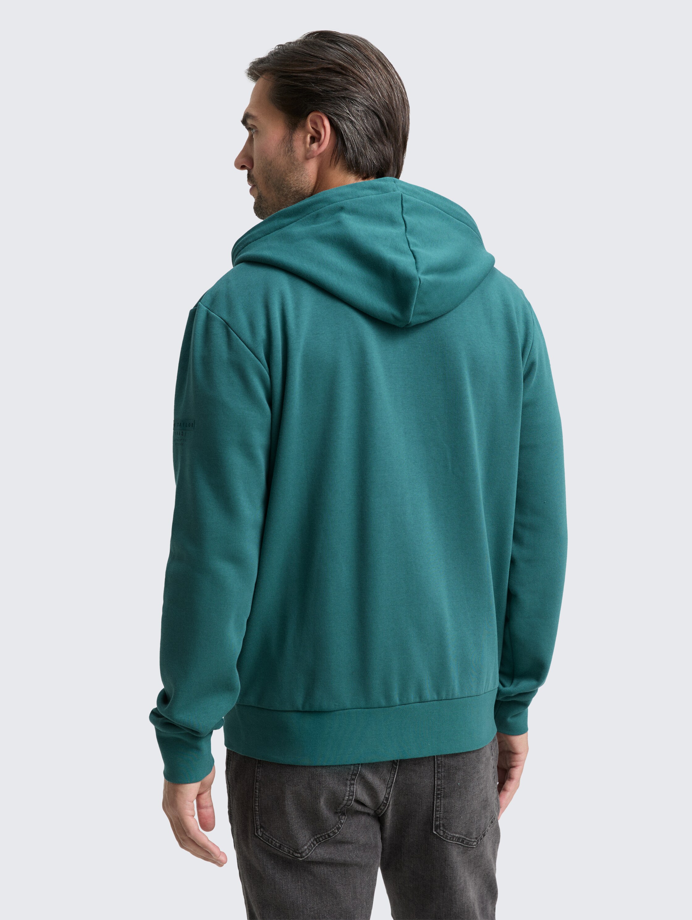 Basic sweatshirt met capuchon - jasper_green - 