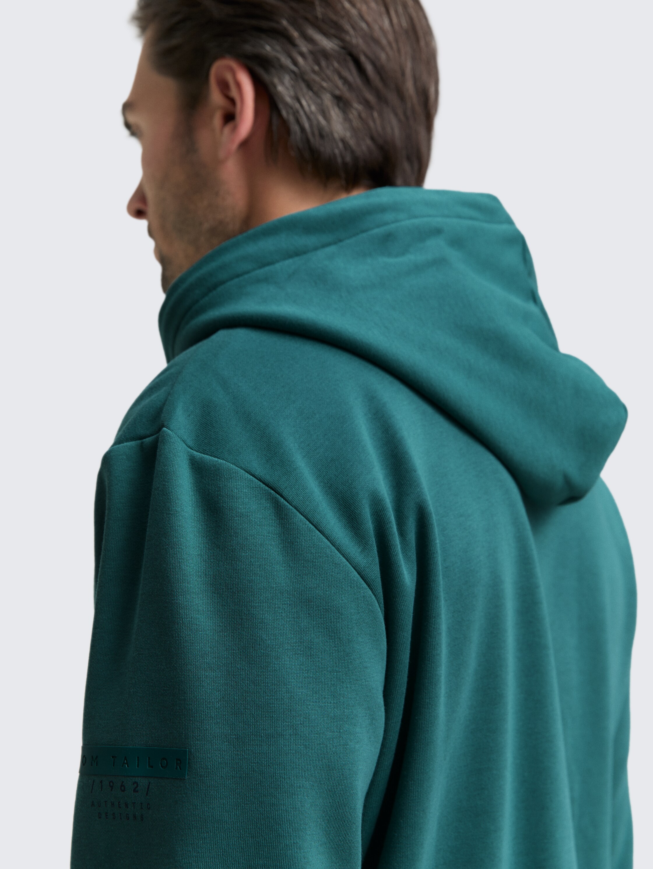 Basic sweatshirt met capuchon - jasper_green - 