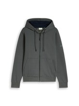 Niet geselecteerd, Basic hoodie-sweatjack door Tom Tailor, groen