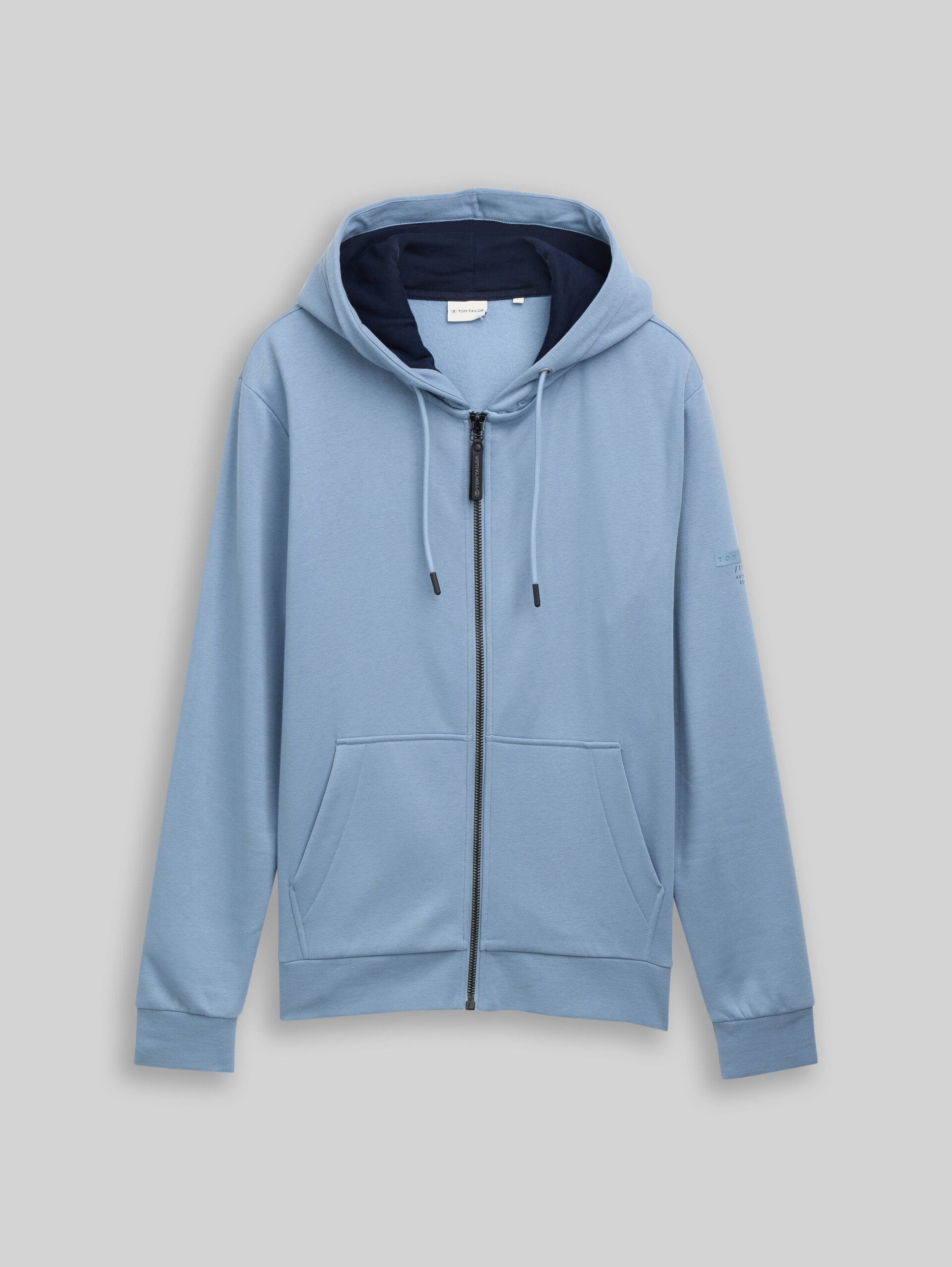 Basic hoodie sweatshirt - faded denim blue - Front product view