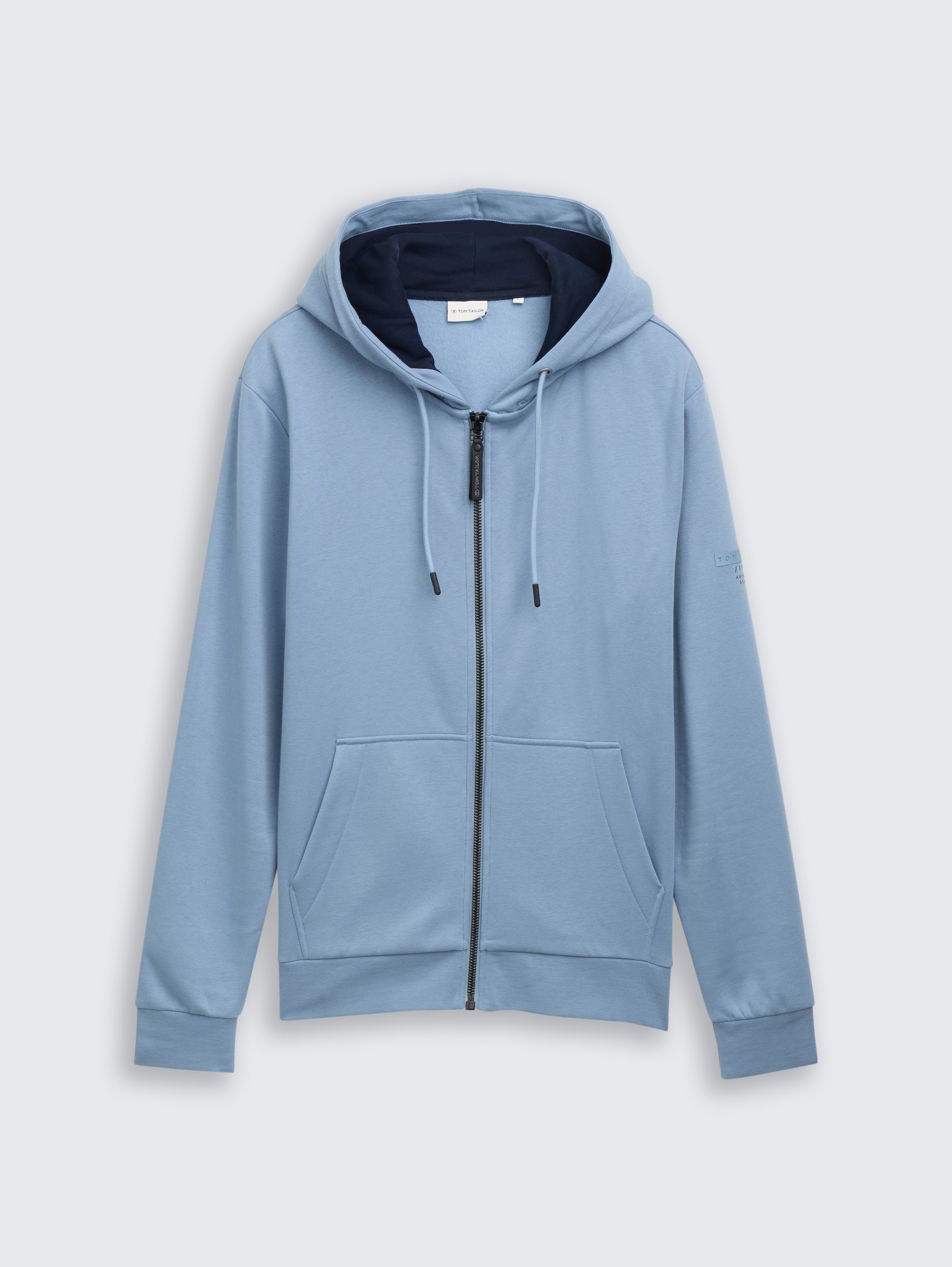 Basic hoodie sweatshirt jacket - faded_denim_blue -