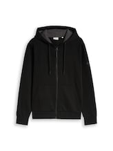 Geselecteerd, Basic hoodie-sweatjack door Tom Tailor, zwart