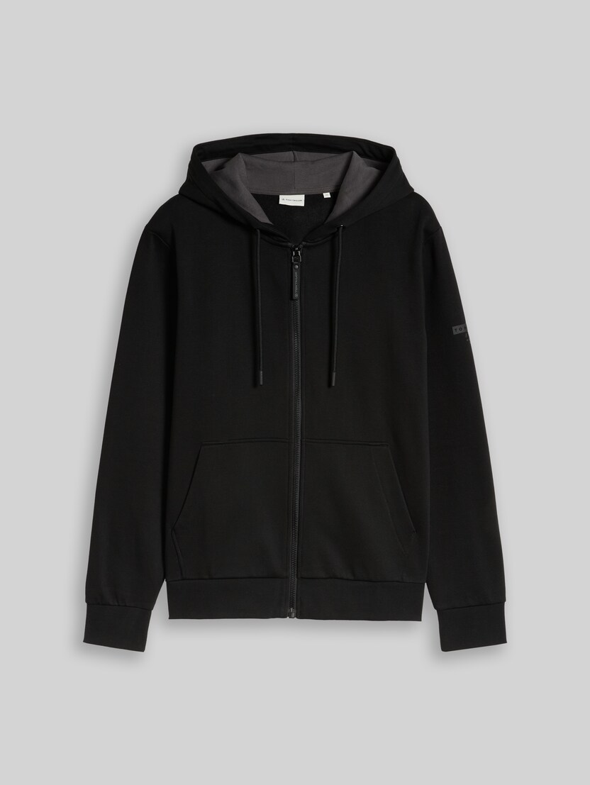 Basic Hoodie Sweatjacke von Men, Black