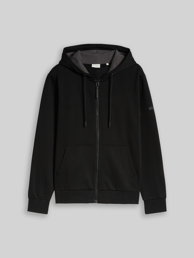 Basic Hoodie Sweatjacke von Men, Black