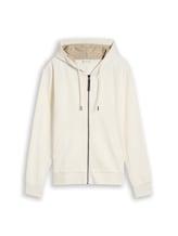 Niet geselecteerd, Basic hoodie-sweatjack door Tom Tailor, wit
