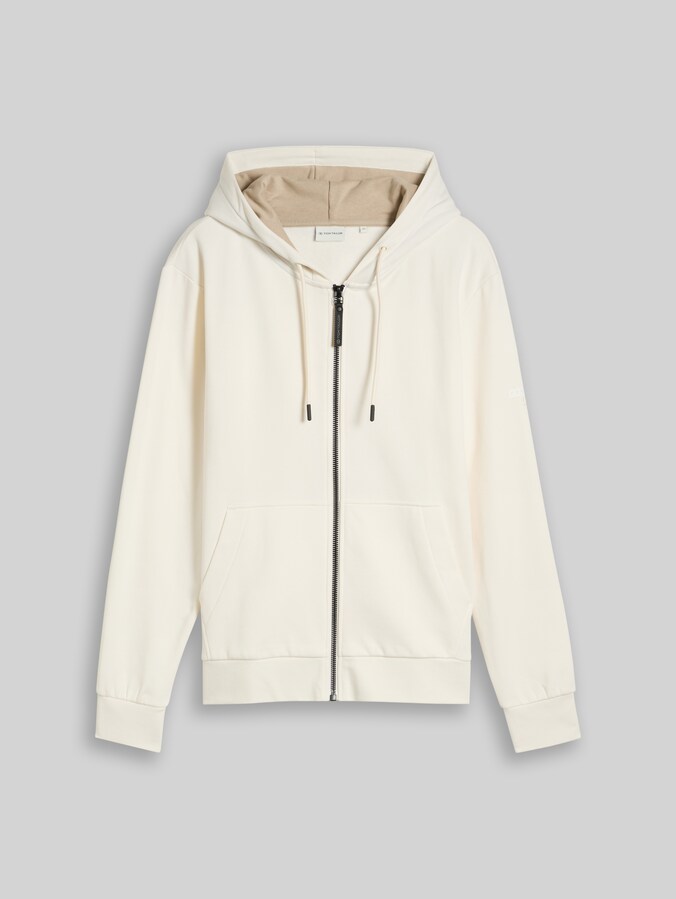 Basic hooded sweatshirt by Men, cloud off white
