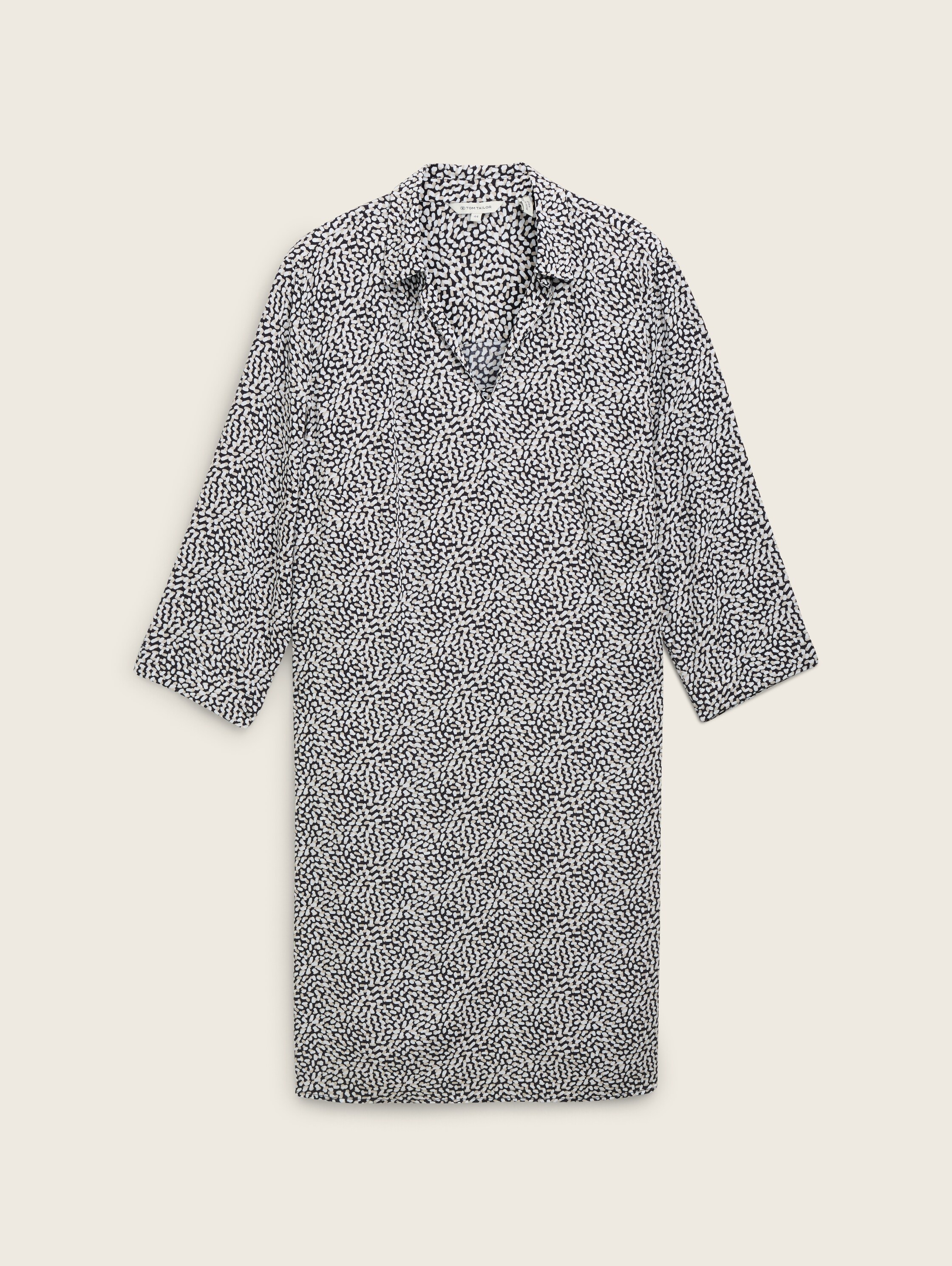 Plus - Jurk met livaeco™ BY BIRLA CELLULOSE - organic_navy_dot_design - 