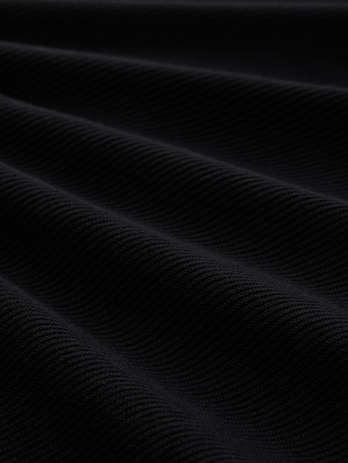 Plus Size - Strickpullover aus Bio-Baumwolle - deep black - Material-Ansicht