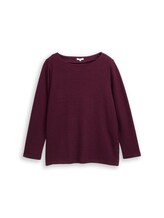 Niet geselecteerd, Plus Size - Zacht aanvoelend sweatshirt met knoopdetails door , rood
