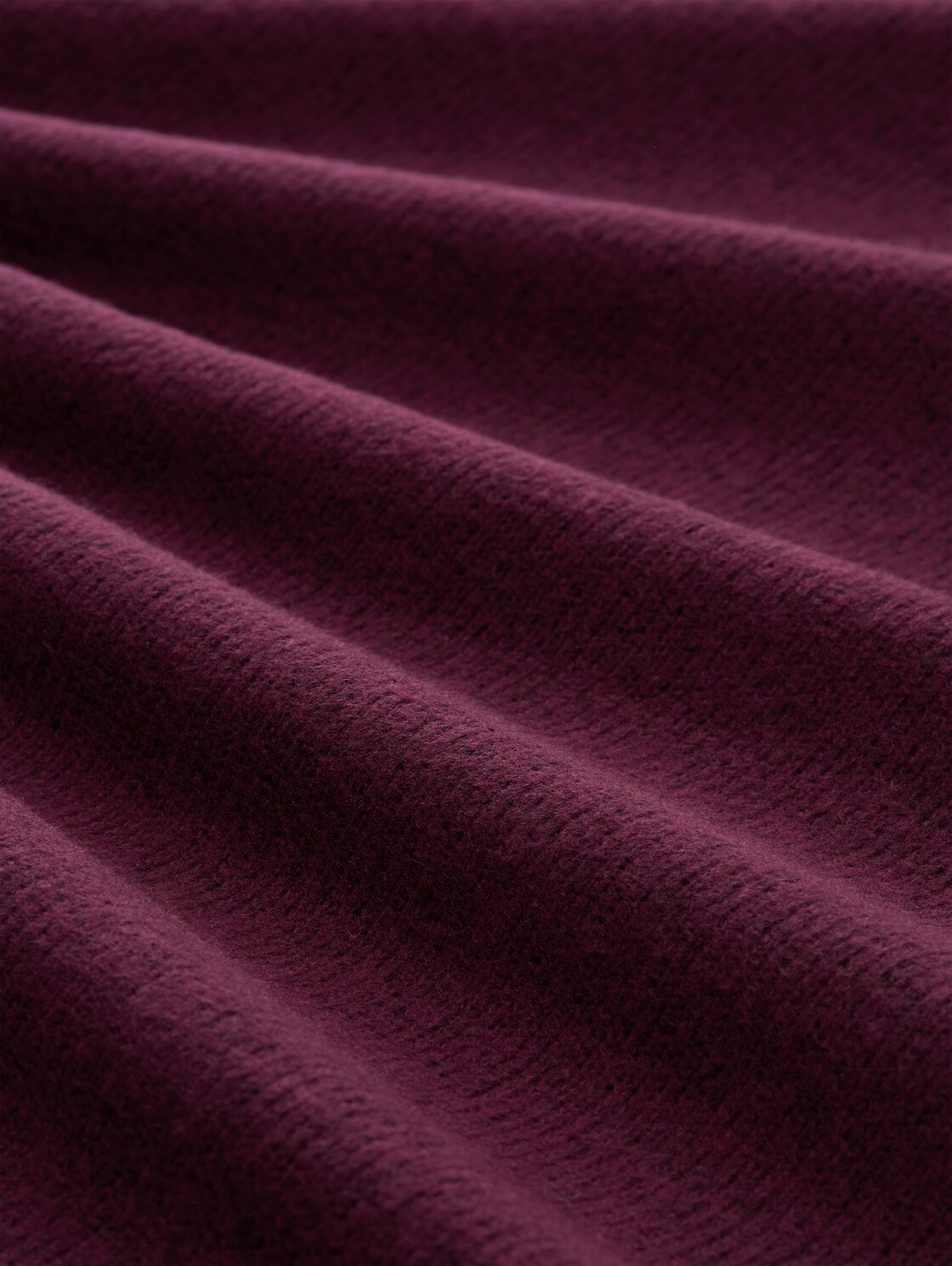 Plus Size - Soft-Touch Sweatshirt mit Knopfdetails - Dark Red Mélange - Material-Ansicht