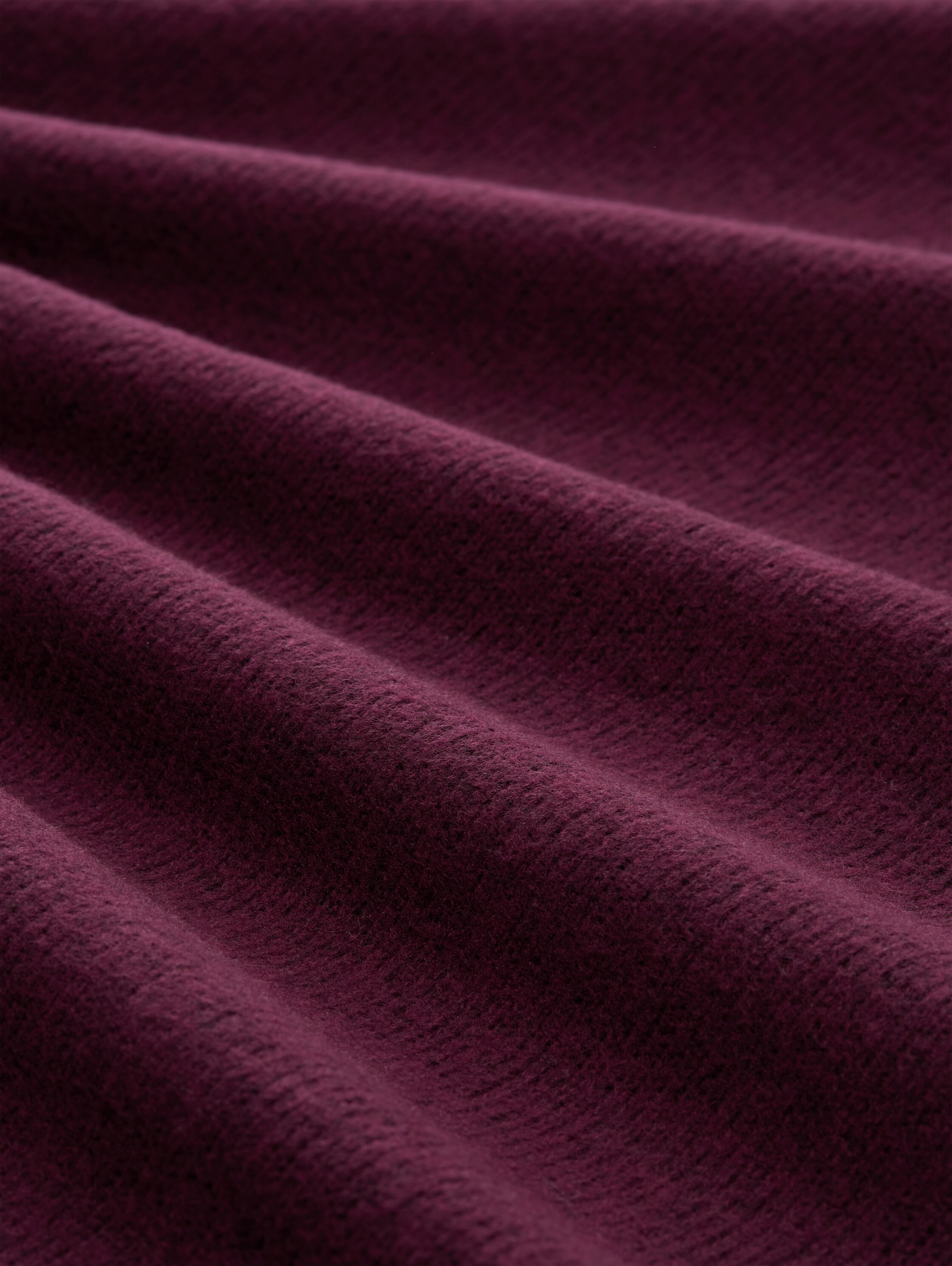 Plus Size - Soft-touch sweatshirt with button details - Dark Red Mélange - Material view