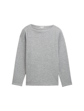 Geselecteerd, Plus Size - Zacht aanvoelend sweatshirt met knoopdetails door Tom Tailor, grauw
