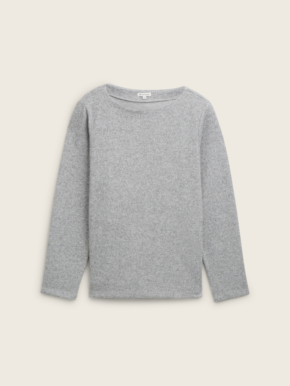 Plus Size - Soft-Touch Sweatshirt mit Knopfdetails - medium silver grey melange - Vorder-Produkt-Ansicht