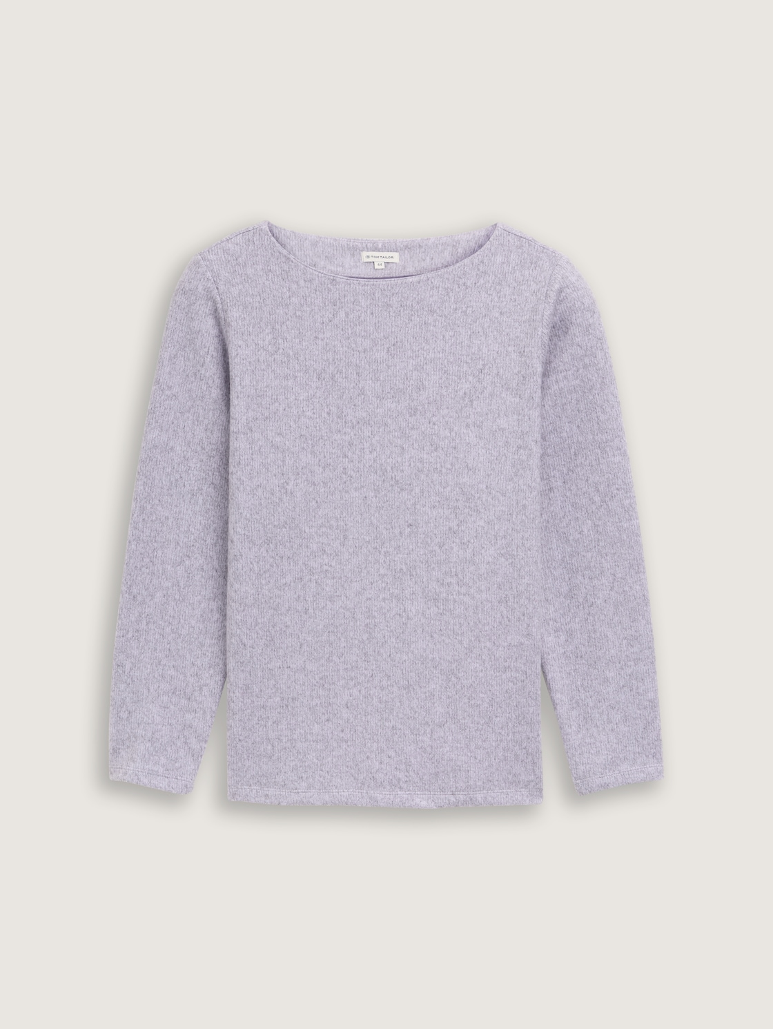 Plus Size - Soft-Touch Sweatshirt mit Knopfdetails - soft lavender melange - Vorder-Produkt-Ansicht