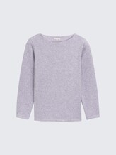 Plus Size - Soft-Touch Sweatshirt mit Knopfdetails - soft lavender melange - Vorder-Produkt-Ansicht