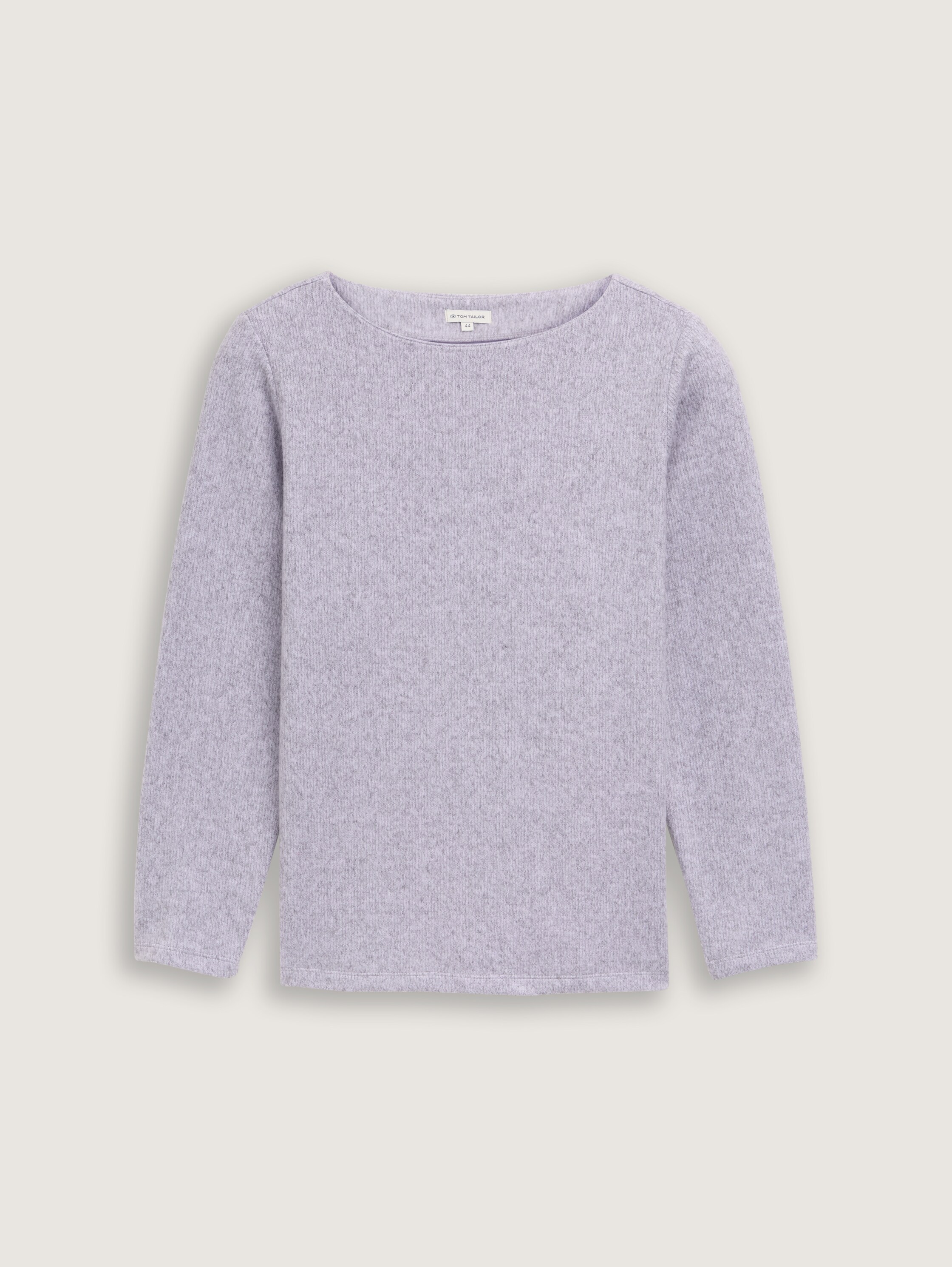Plus Size - Soft-Touch Sweatshirt mit Knopfdetails - soft_lavender_melange - 