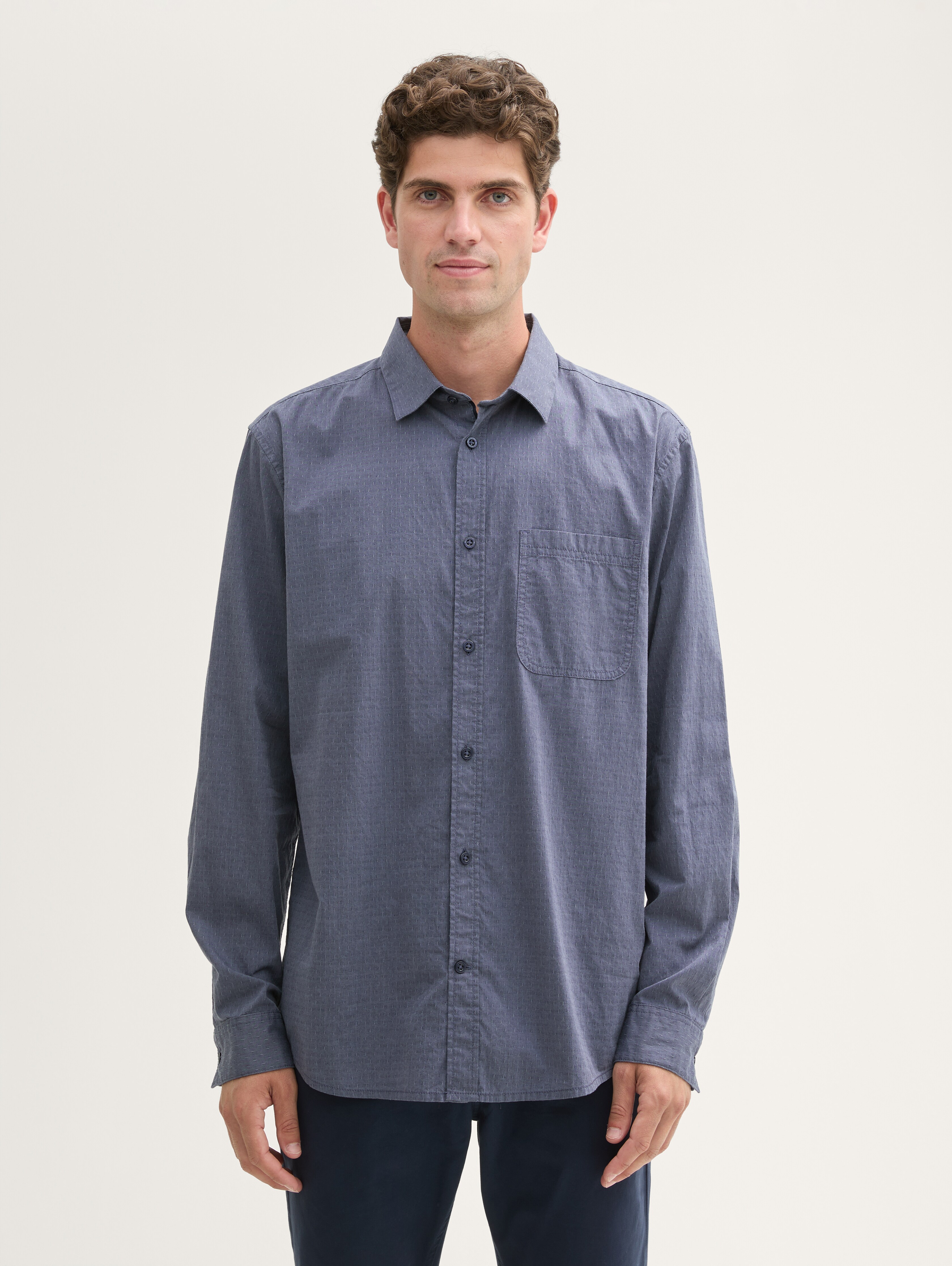 Chambray shirt with breast pocket by Tom Tailor Chambray shirt with breast pocket by Tom Tailor