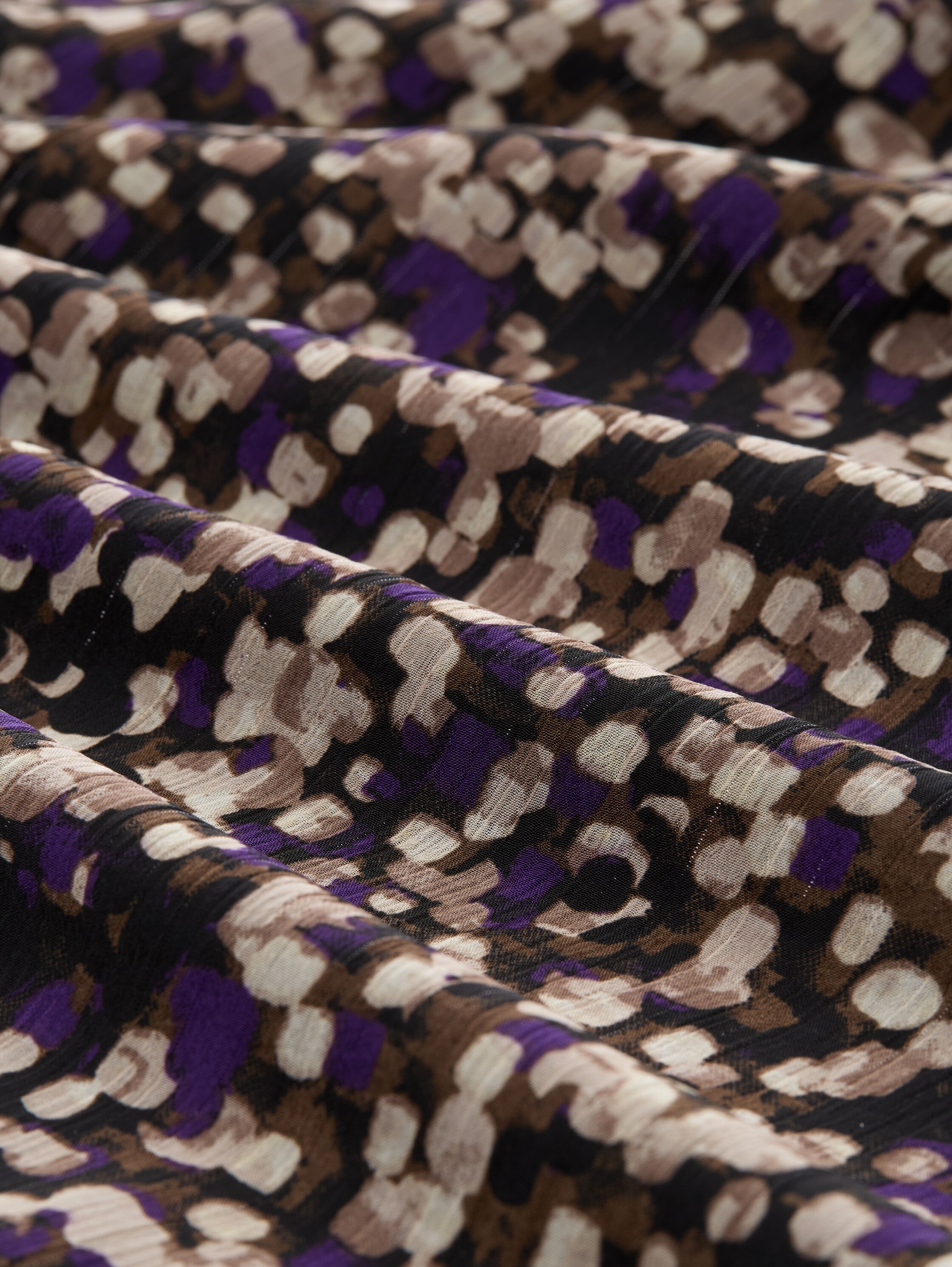 Gemusterte Chiffon Bluse - neutral_watercolor_squares - 