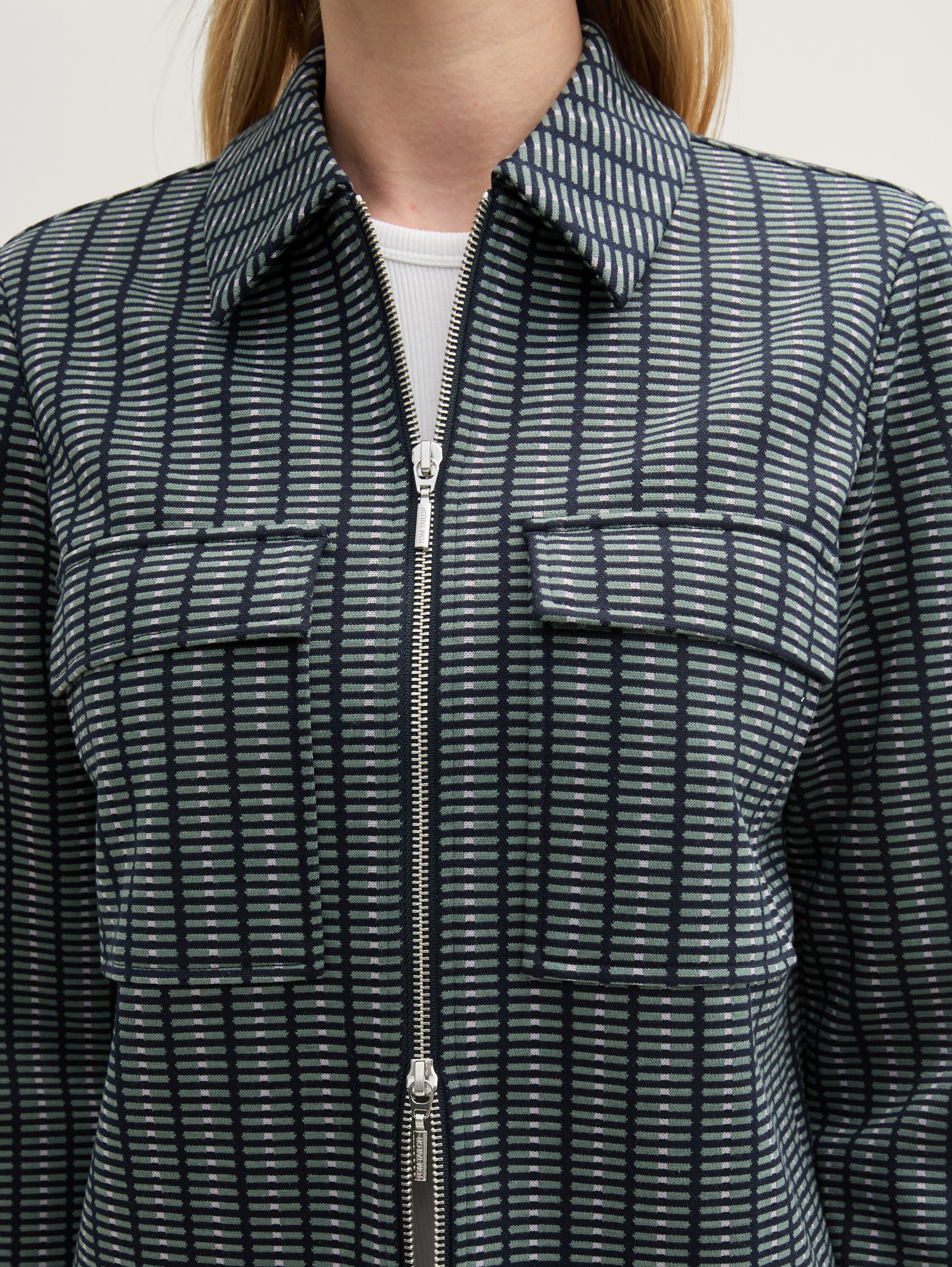 Gemusterte Blazerjacke - 5