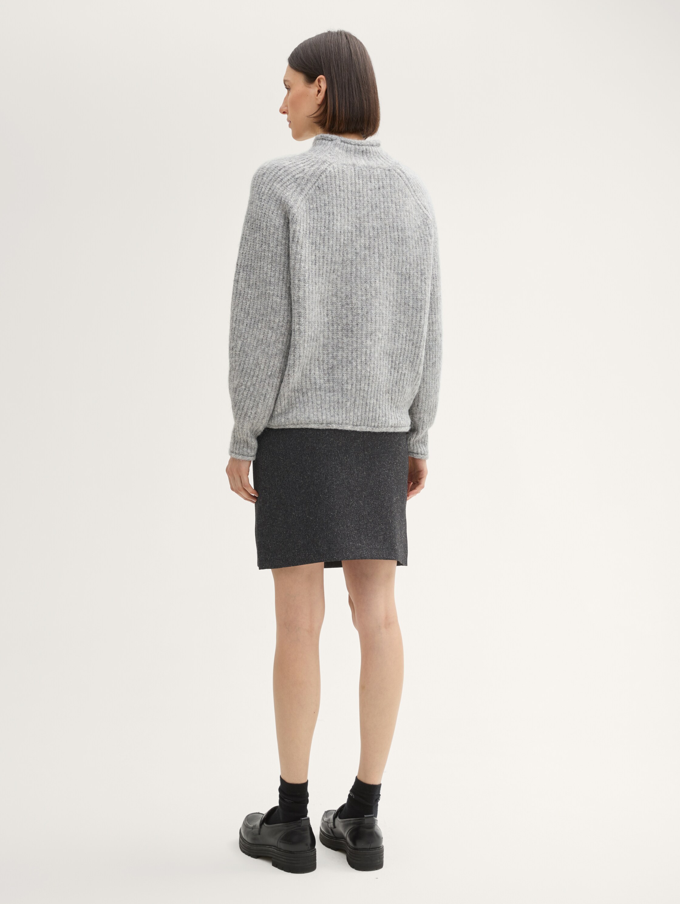 High Waist Rock mit Struktur - 2